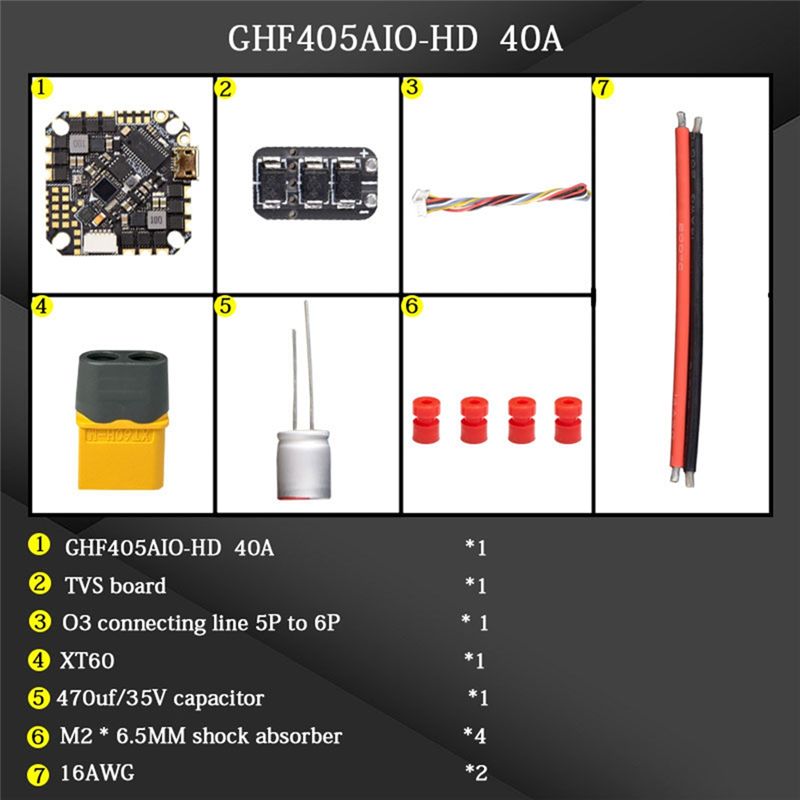 ABTI-GHF405AIO-HD 40A AIO Flig - Drone Flight Controller recensie en prijs